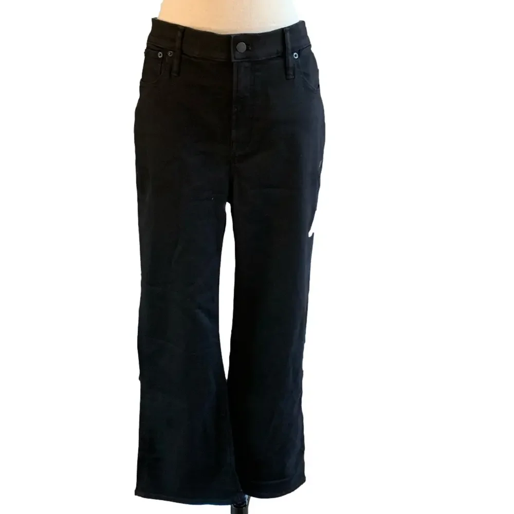 J Crew sz 34 All day stretch black bootcut pants NWT